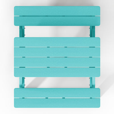 WestinTrends Malibu Indoor/Outdoor HDPE Picnic Bench Table for Kids, Turquoise