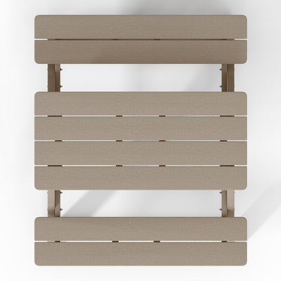 WestinTrends Malibu Outdoor Picnic Bench Table for Kids, HDPE, Weathered Wood