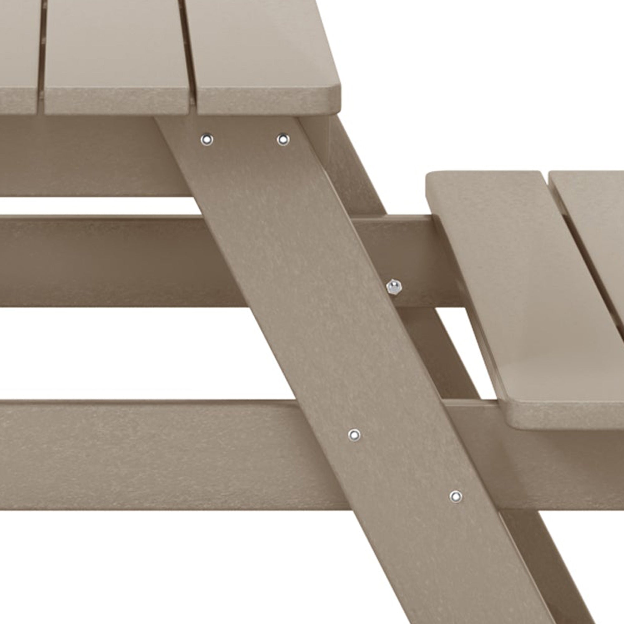 WestinTrends Malibu Outdoor Picnic Bench Table for Kids, HDPE, Weathered Wood