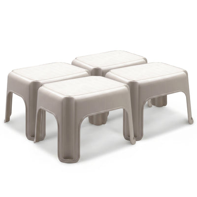 Rubbermaid 4 Pack Lightweight Slip Resistant Roughneck Tough Step Stool, Tan