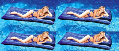 4 Swimline 9057 Swimming Pool Inflatable Fabric Covered Air Mattresses Oversized - VMInnovations