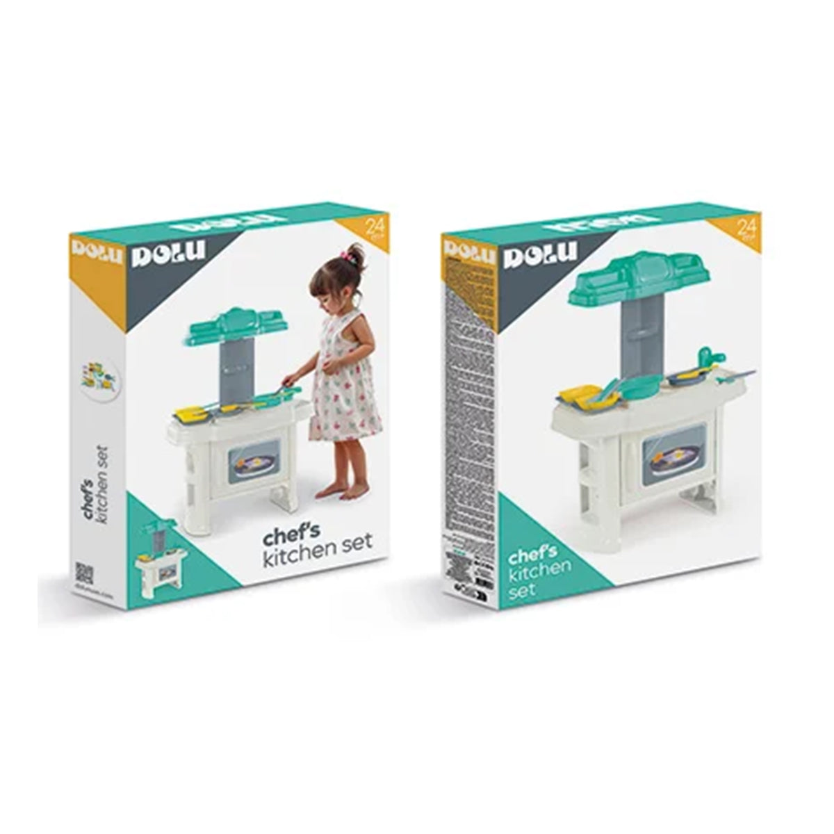 DOLU Complete Kitchen Interactive Toy Playset for Kids Ages 24 Months and Up