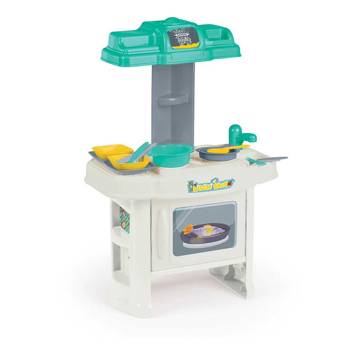 DOLU Complete Kitchen Interactive Toy Playset for Kids Ages 24 Months and Up