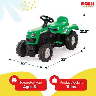 DOLU Ranchero Pedal Operated Toy Tractor Car for Ages 3 Years and Up, Green