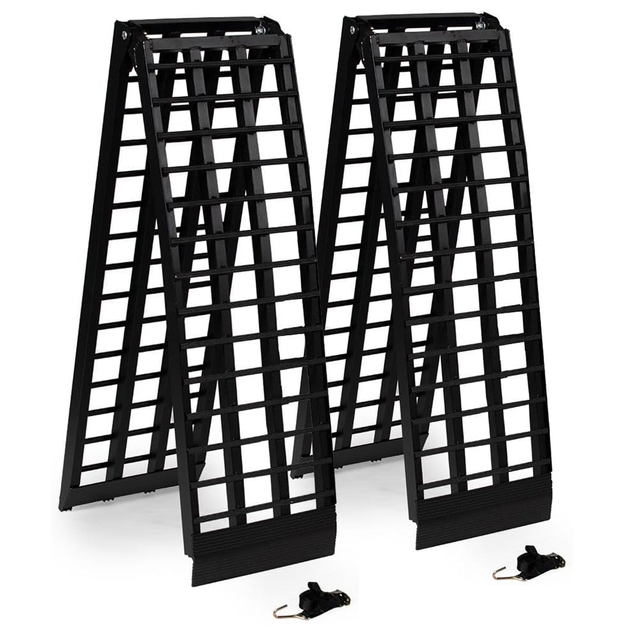 Titan Ramps 9 Foot Folding Motorcycle Loading Ramp, 4-Beam, 1,000 lb, 2 Pack