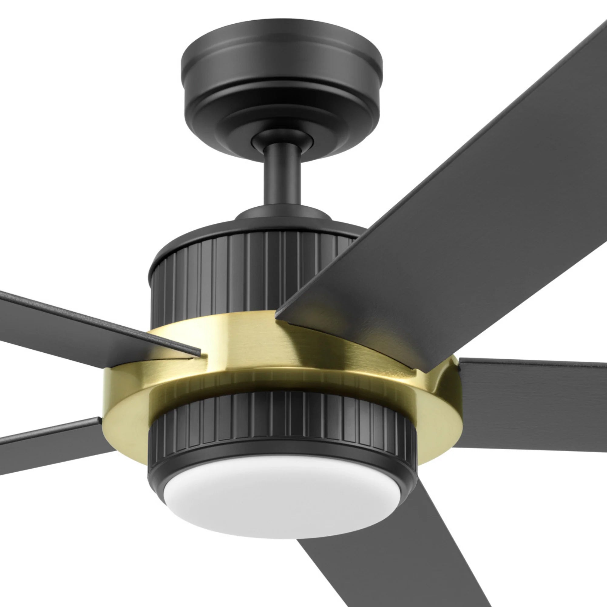 Mule Bravar 52-Inch Ceiling Fan with LED Light and Remote Control, Black/Gold