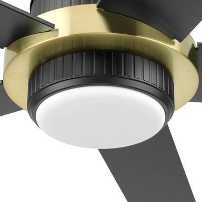 Mule Bravar 52-Inch Ceiling Fan with LED Light and Remote Control, Black/Gold
