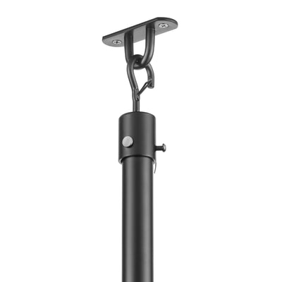 Mule 20 Inch Swag Plug-In Ceiling Fan with Pull Chain and Remote, Matte Black