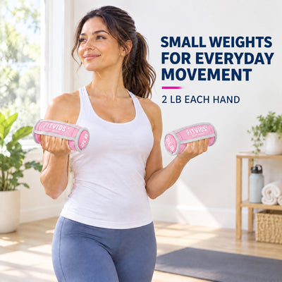Fitvids 12 lb Soft Dumbbell Weights Set, 1/2/3 lb Pairs with Straps for Training - VMInnovations