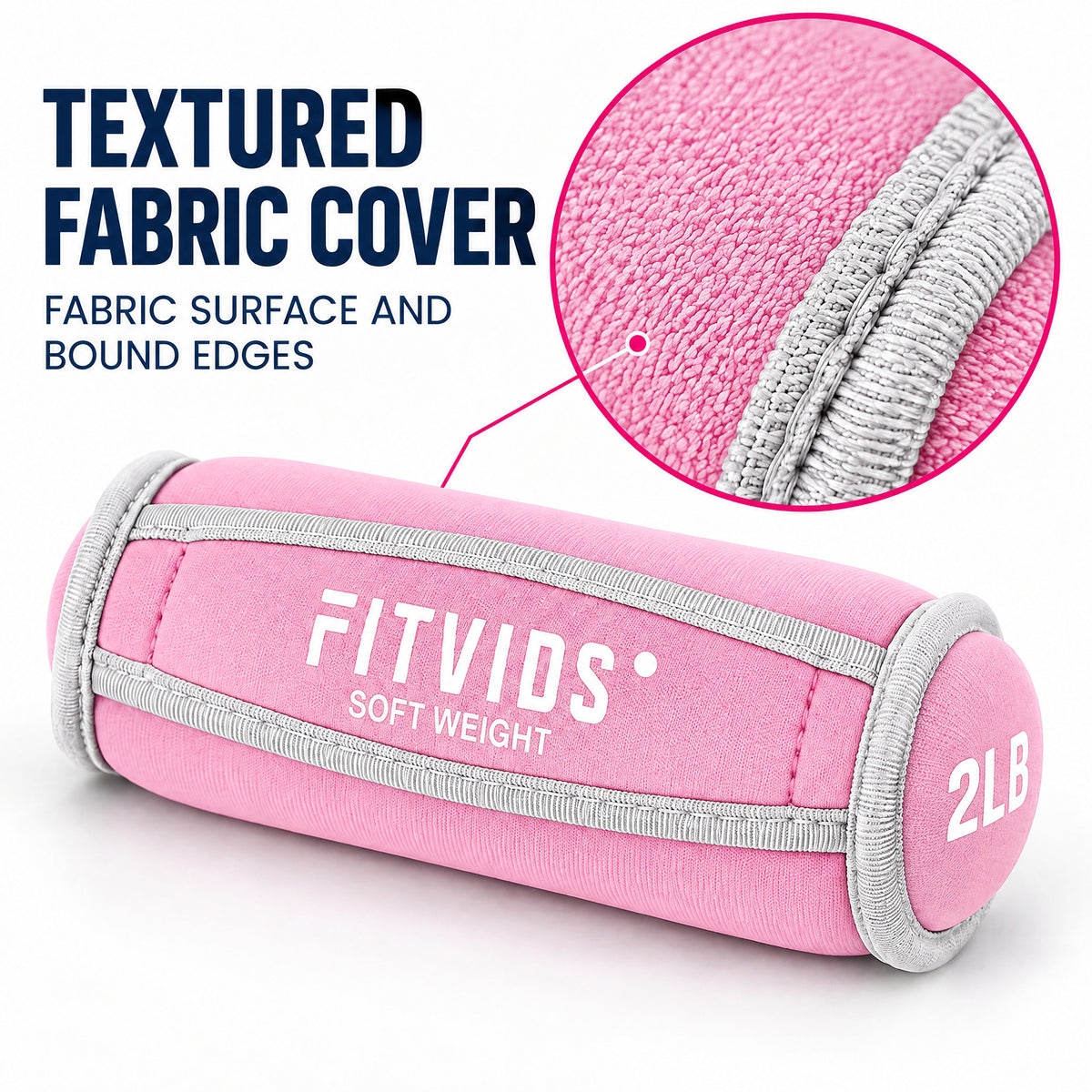 Fitvids 12 lb Soft Dumbbell Weights Set, 1/2/3 lb Pairs with Straps for Training - VMInnovations