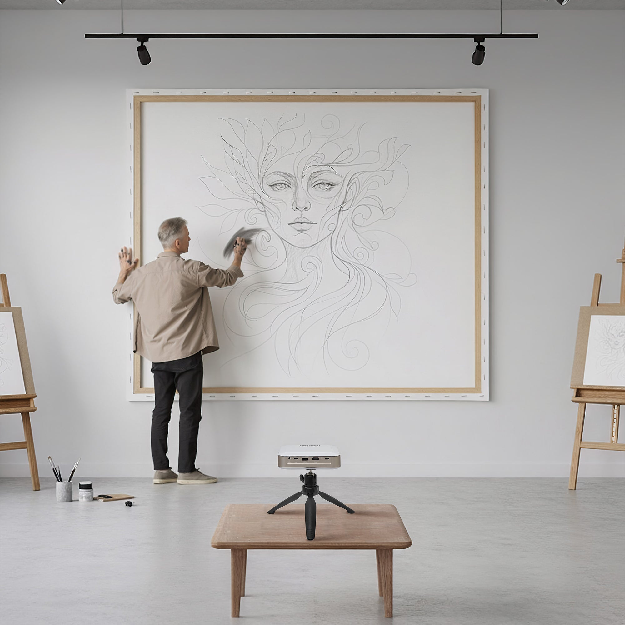 Artograph Inspire 2000 Digital Art Projector, Full HD 1080P, Built-In Art Grids