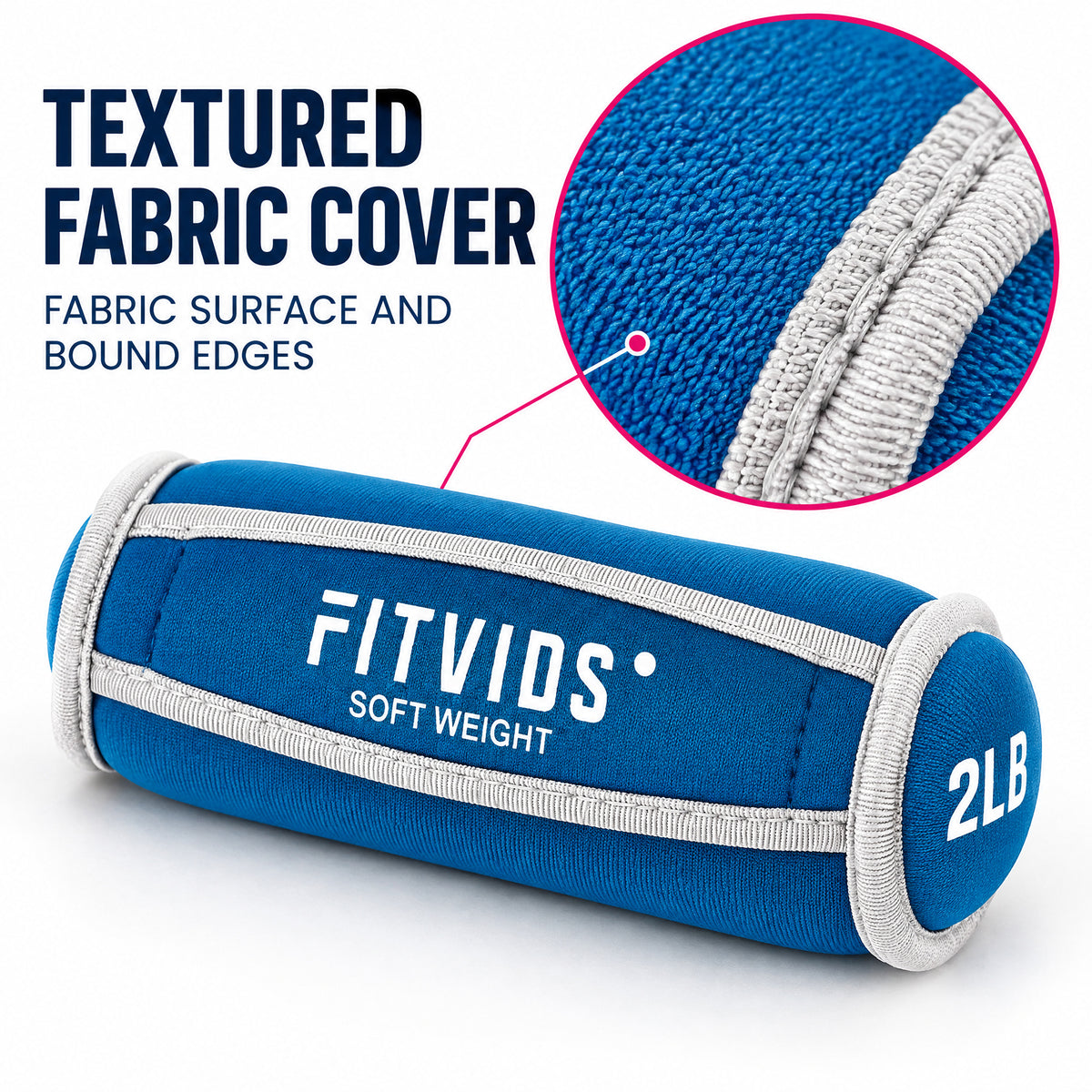 Fitvids 12 lb Dumbbell Weights Set, 1/2/3 lb Pairs with Hand Straps for Training - VMInnovations