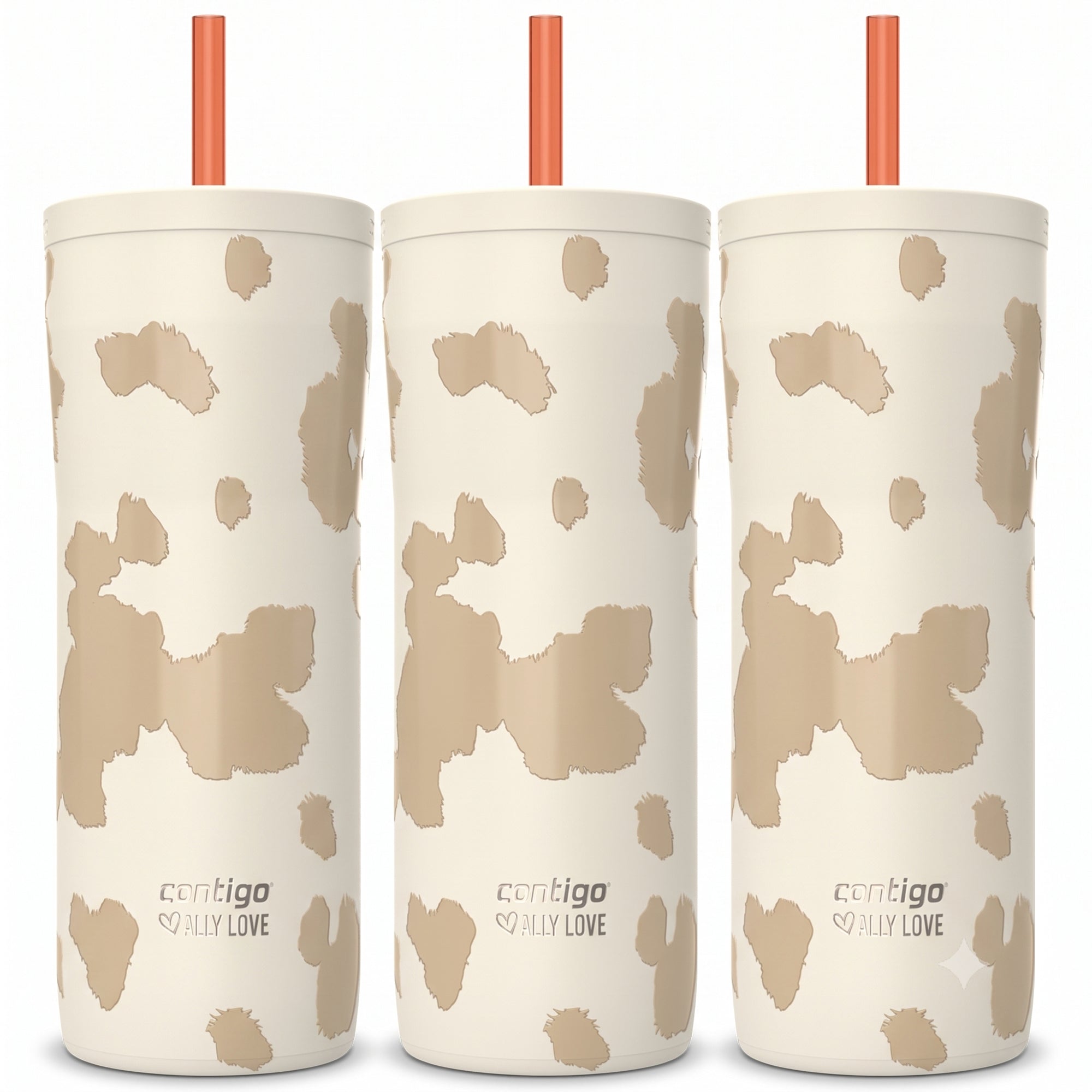Contigo 3 Pack Streeterville 2.0 Stainless Steel Tumbler with Straw, 24 oz.