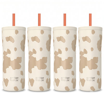 Contigo 4 Pack Streeterville 2.0 Stainless Steel Tumbler with Straw, 24 oz.