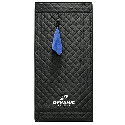 Dynamic Saunas Portable Sauna w/ Steam Generator, Square-Shaped Design, Black
