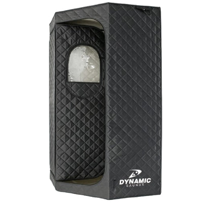 Dynamic Saunas Portable Sauna w/ Steam Generator, Pentagon-Shaped Design, Black