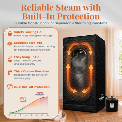 Dynamic Saunas 3.6L Lightweight Steam Generator, Easy Portability and Storage - VMInnovations