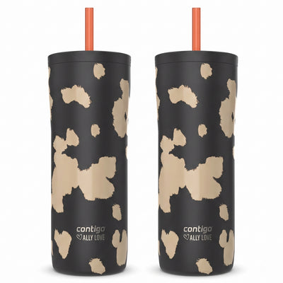 Contigo 2 Pack Streeterville 2.0 Stainless Steel Tumbler, Straw, 24oz, Licorice