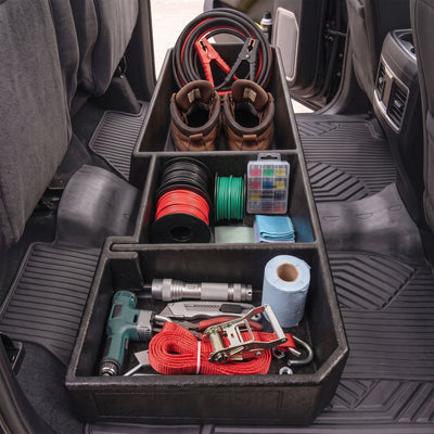 QBomb Truck Underseat Storage Box with 3 Compartments, GMC, Chevy 2019-2026