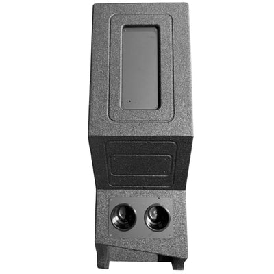 QBomb Center Console Enclosure Box, GMC/Chevy Trucks 1999-2006 Ported 12", Black