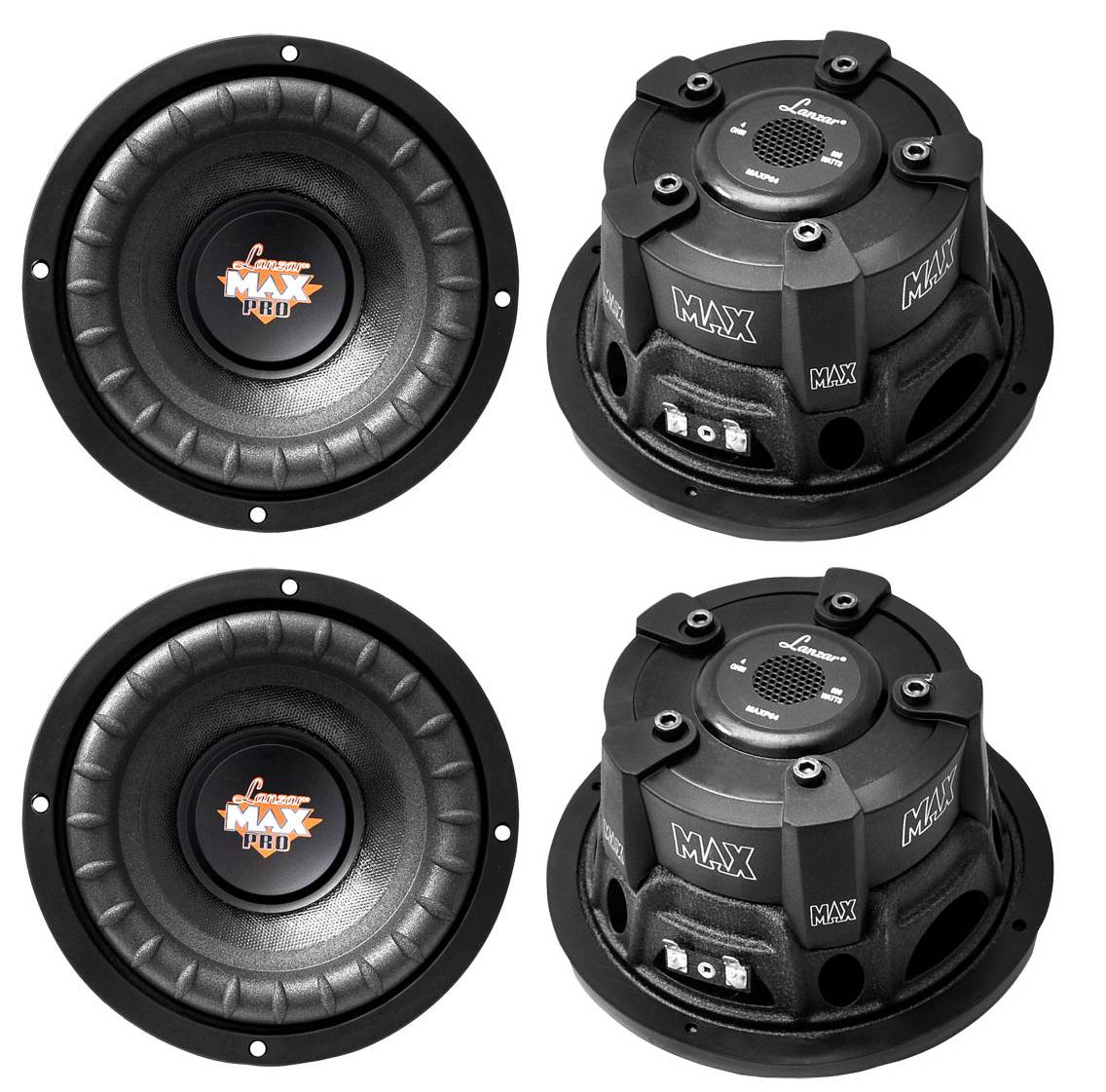 4) NEW LANZAR PRO MAXP64 6.5" 2400W Car Audio Subwoofers Subs Power Woofers