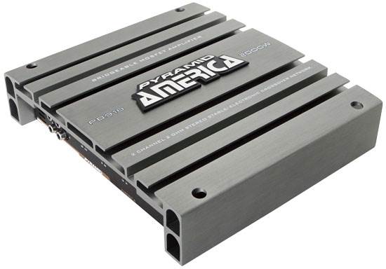 PYRAMID PB918 2000W 2-Channel Car Audio Amplifier Bridge + 4 Gauge Amp Kit Red - VMInnovations