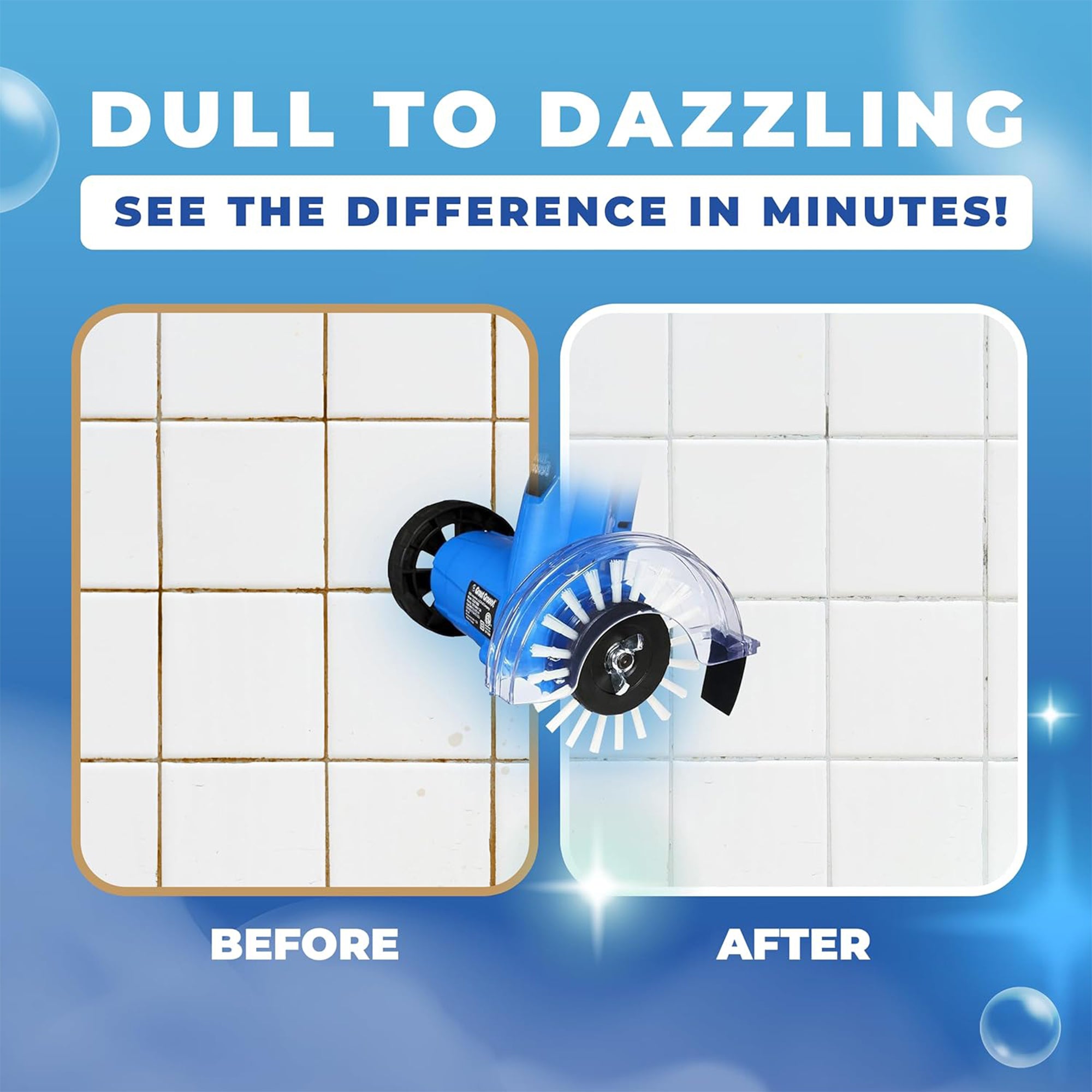 Grout Groovy Electric Stand-Up Grout Cleaner Machine Bundle for Tile Floors