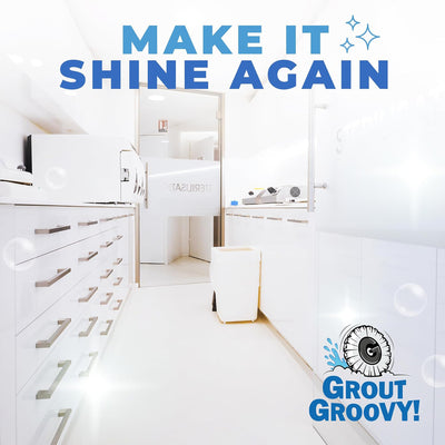 Grout Groovy Electric Stand-Up Grout Cleaner Machine Bundle for Tile Floors
