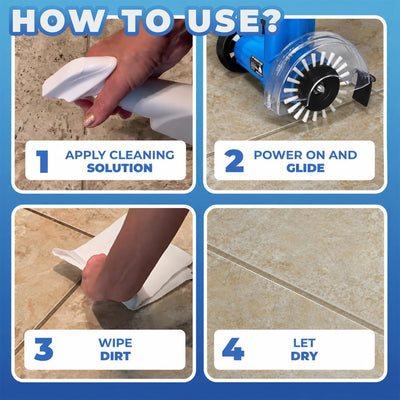Grout Groovy Electric Stand-Up Grout Cleaner Machine Bundle for Tile Floors