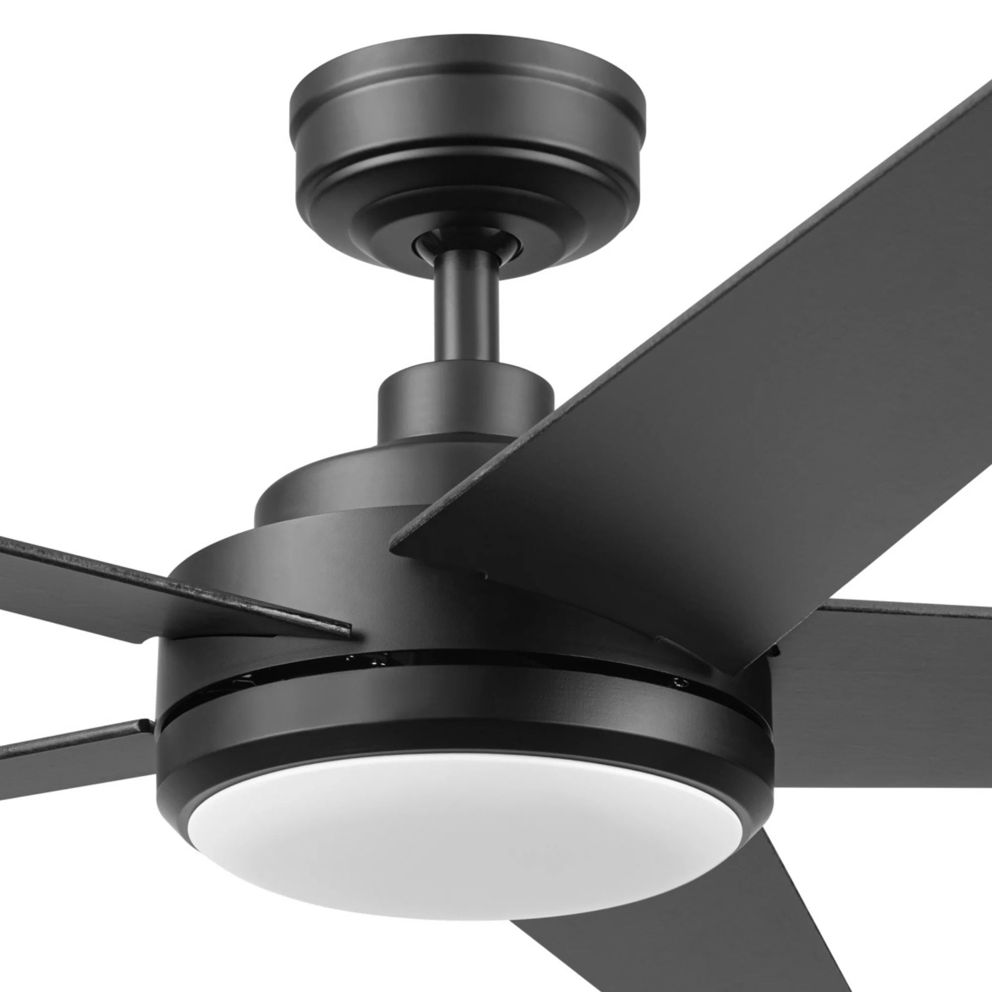 Mule 52 Inch 5-Minute Indoor & Outdoor Ceiling Fan with LED Light, Matte Black