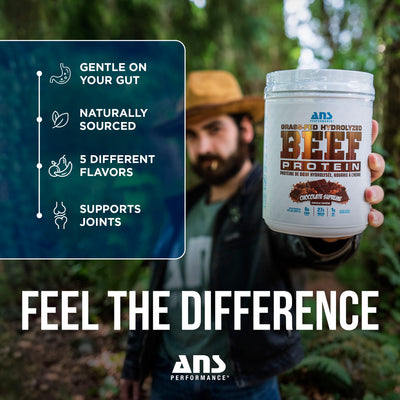 ANS Performance BEEF Protein Grass-Fed Protein Powder, 1.5 lb, Chocolate Supreme