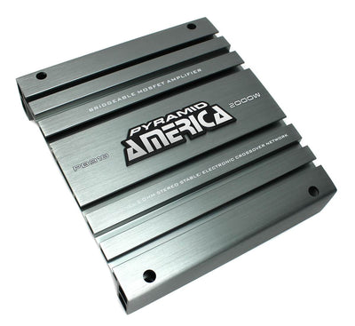 PYRAMID PB918 2000W 2 Channel Car Audio Amplifier Bridge + 4 Gauge Amp Kit Blue