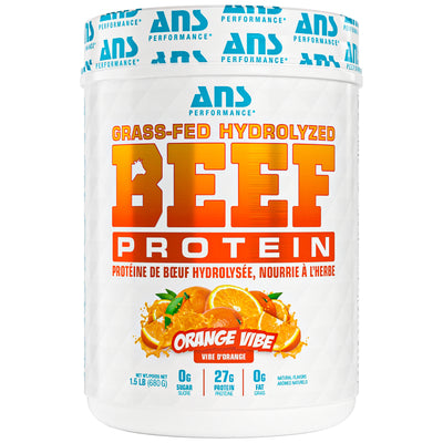 ANS Performance BEEF Protein Grass-Fed Protein Powder, 1.5 Pounds, Orange Vibe