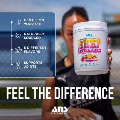 ANS Performance BEEF Protein Protein Powder, 1.5 Pounds, Strawberry Lemonade