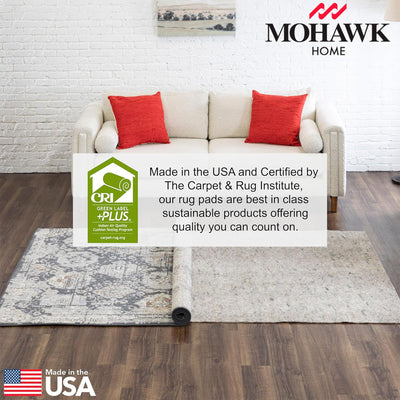 Mohawk Home 12' x 9' Rectangular Rug Pad, 1/4" Thick with Latex Rubber Gripper