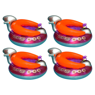 Swimline Inflatable UFO Lounge Chair Swimming Pool Float w/ Squirt Gun, (4 Pack)