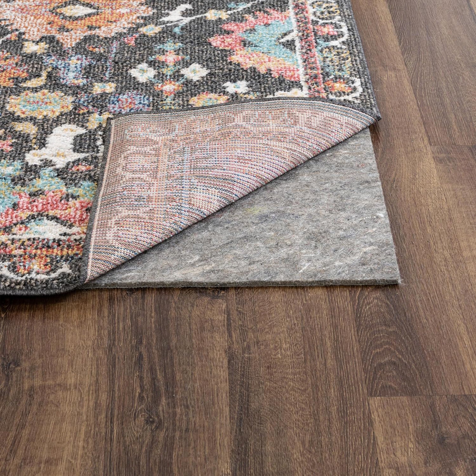 Mohawk Home 6' Round Dual Surface Rug Pad, 3/8" Thick with Latex Rubber Gripper