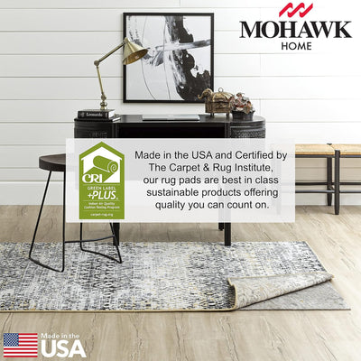 Mohawk Home 4' 10" Round Rug Pad, 1/2" Thick with Non Slip Latex Rubber Gripper