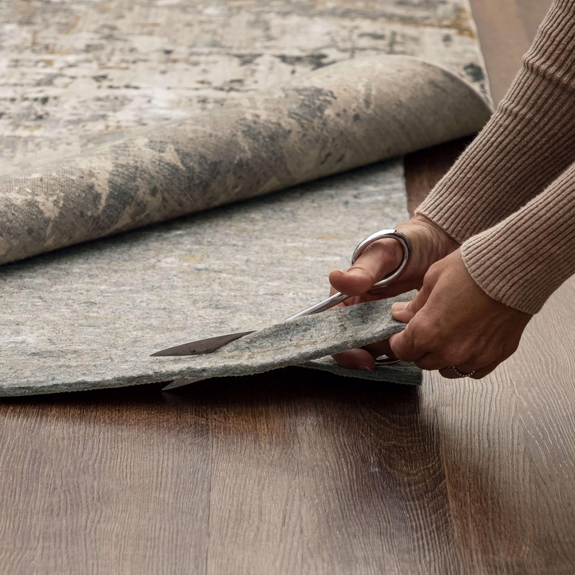 Mohawk Home 5' x 3' Rectangular Rug Pad, 3/8" Thick with Latex Rubber Gripper