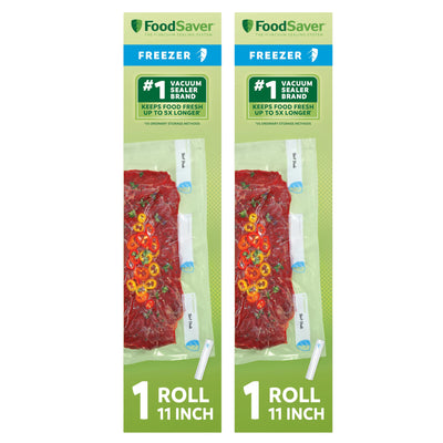 FoodSaver 2 Pack Vacuum Sealer Rolls, Custom Size Freezer Bags, Food Storage - VMInnovations