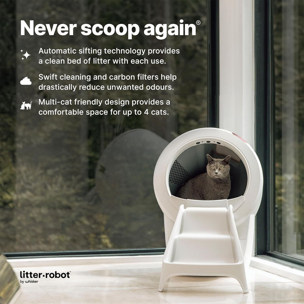 Whisker Litter-Robot 4 CAT RAMP, White (Used)