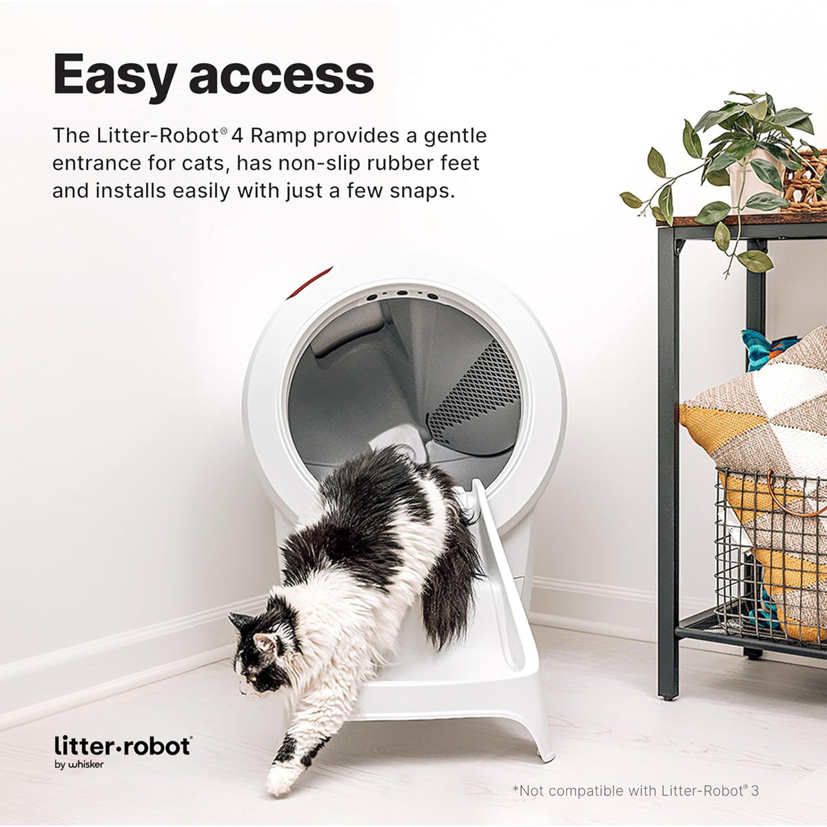 Whisker Litter-Robot 4 CAT RAMP, White (Used)