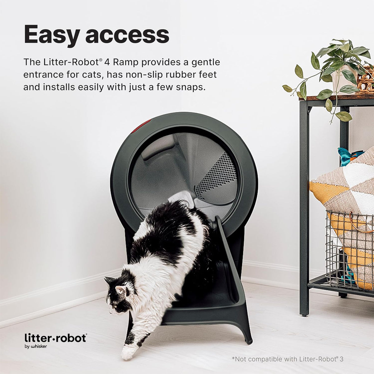 Whisker Litter-Robot 4 Ramp, Black