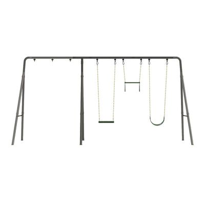 gobaplay Outdoor Adventure Swing Set with Single Frame & 8' Extension Attachment