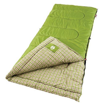 COLEMAN Camping Green Valley Cool Weather Sleeping Bag w/ComfortSmart Technology