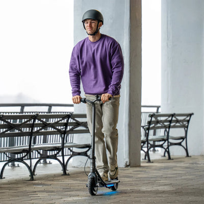 Jetson Loomis Foldable Light-Up Electric Scooter with Bluetooth Speaker, Gray