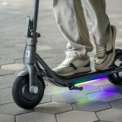 Jetson Loomis Foldable Light-Up Electric Scooter with Bluetooth Speaker, Gray