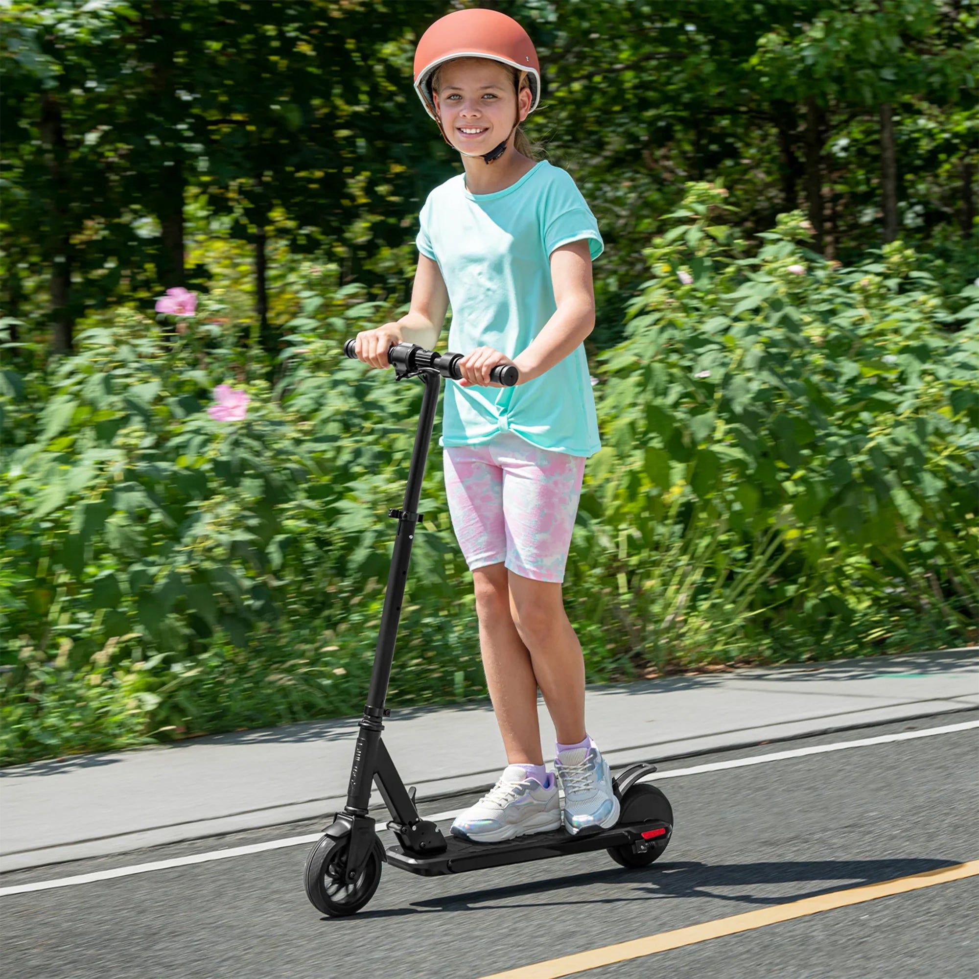 Jetson Relay Foldable Electric Scooter for Kids, 3 Speed Modes, 6" Wheels, Black