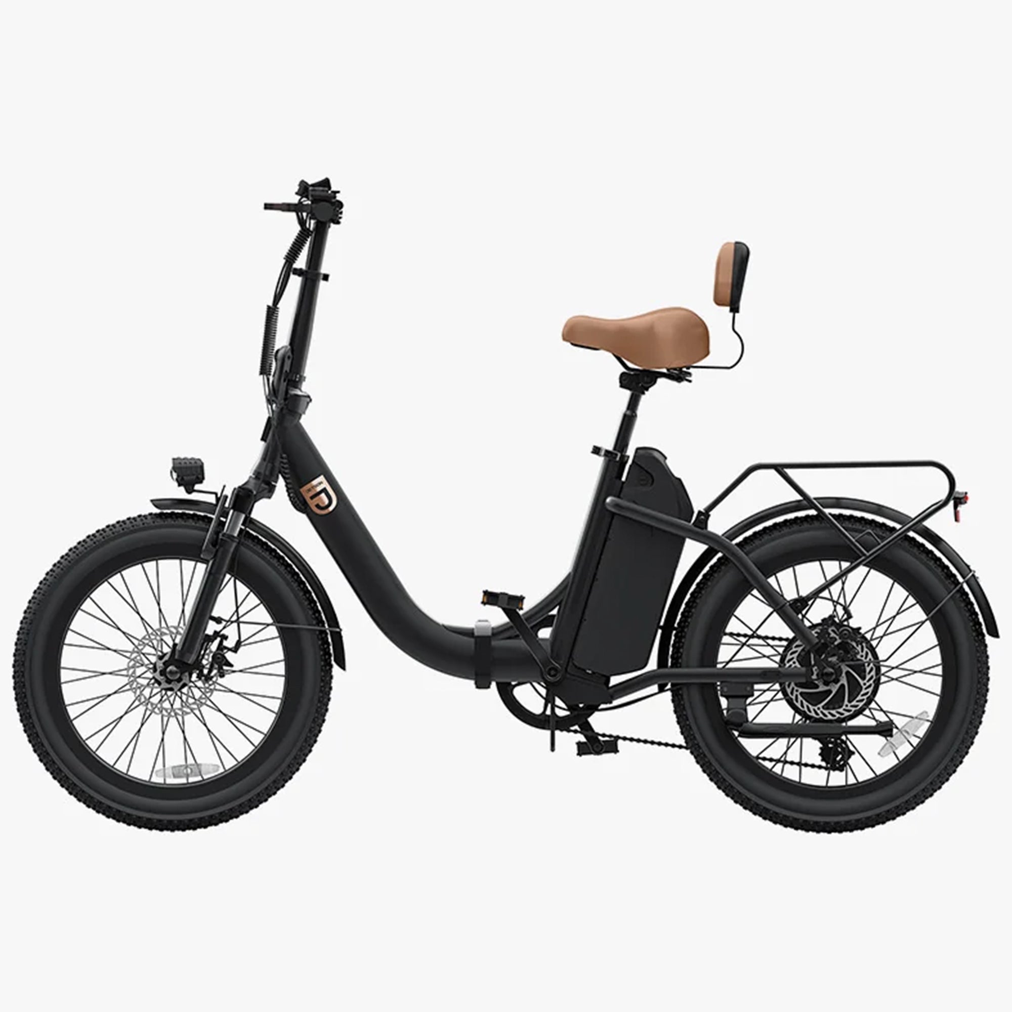 Jetson Venture Foldable Electric Cruiser Bike with Twist Throttle, Black