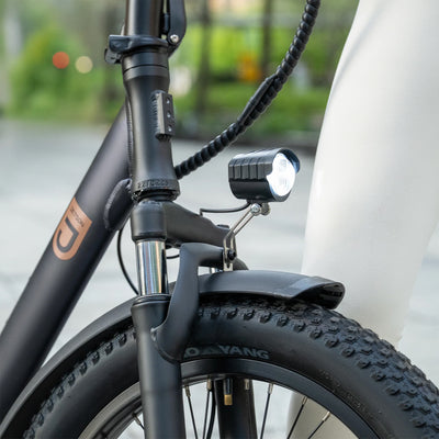 Jetson Venture Foldable Electric Cruiser Bike with Twist Throttle, Black